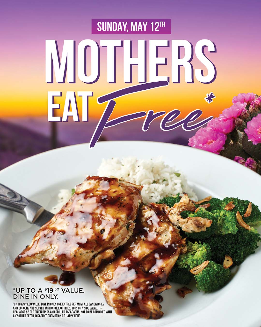 Moms eat free in Scottsdale on Mother's Day